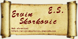 Ervin Skorković vizit kartica